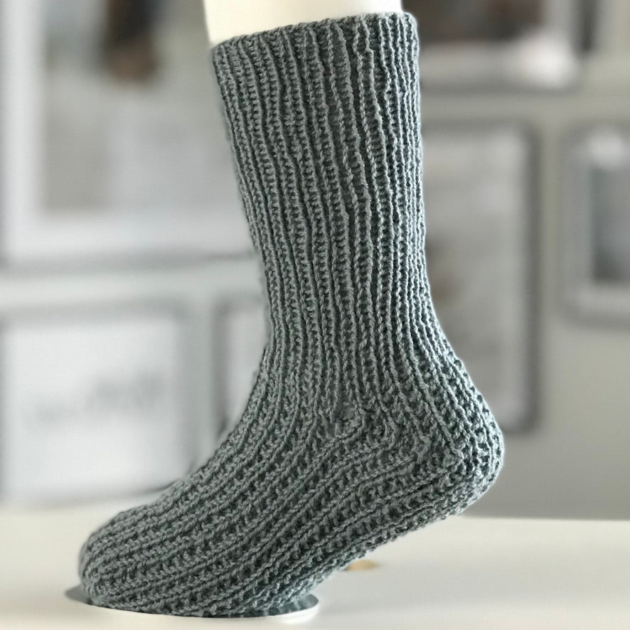 Alberta sockan (version för tunnare garn - baby och barn) - svensk stickbeskrivning PDF